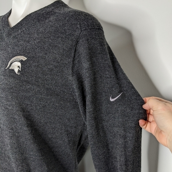 Nike Golf Tour Performance grey Michigan State University Spartans sweater M - Picture 2 of 10